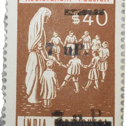 Postal Stamp of India Portugues - Assistencia Publica Cancelled and Over Printed Brown 7 New Paise by GOI, Mint Un-Used as per Image.