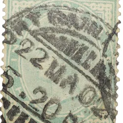 Postal Stamp of Victoria Queen 1/2 Anna Green Colour - Used Condition as per Image.