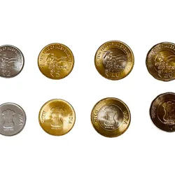 Rs 2 5 10 and 20 Government Of India Issue 75 Year Of Independence RBI 2022 Noida Mint Circle Mark