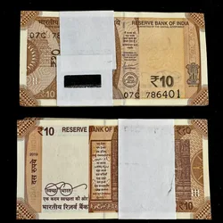 Rs 10 India Banknote Serial Bundle 786401 to 786500 Gem Unc Unique and Rare