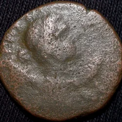 Copper Drachma of Kujula Kadphasis (AD 30-80) from Kushan Dynasty Portrait Type Rare