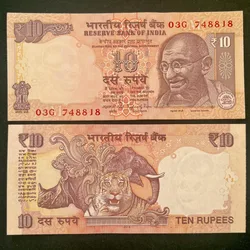 D110 Rs 10 India Banknote Signature series Signed by Raghram G Rajan Inset M 2014 Issue