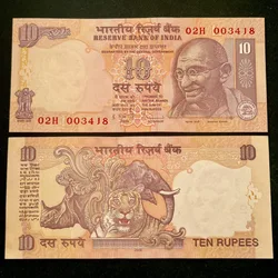 D80 Rs 10 India Banknote Signature series Signed by D Subharao Inset L 2009 Issue