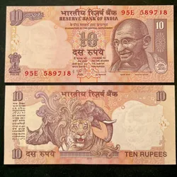 D82 Rs 10 India Banknote Signature series Signed by D Subharao Inset A 2010 Issue Unique and Rare
