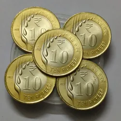 10 Rs Kolkata Mint 2022 Raindrop Coin UNC Rare