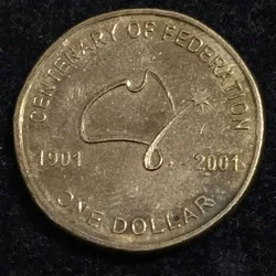 2001 Australia 1 Dollar - Elizabeth II - Federation - Australia Rare Lowest Price coin #A-104