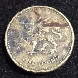 (2000) United Kingdom 1 Pound - Elizabeth II Welsh Dragon Commemorative issue Rare coin Buyer will receive same condition Coin as per Image#A-108
