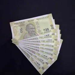 20 Rupee 9 Note Set Fancy Number All ZERO 1 to All ZERO 9