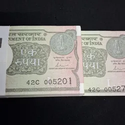 One Rupee Bundle 1 Note Error Serial No. Shifted Serial No. 005201