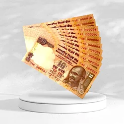 Rs 10 India Banknote Rare Issue Low Serial 000001 To 000010 Signed By Raghuram Rajan Inset R 2013 Year Unique and Rare