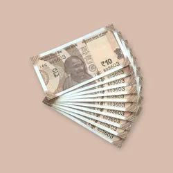 Rs 10/- India Bank Note Semi Fancy 10 Note Same Number Set 603603 Unique and Rare