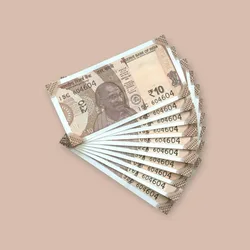 Rs 10/- India Bank Note Semi Fancy 10 Note Same Number Set 604604 Unique and Rare