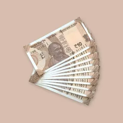 Rs 10/- India Bank Note Semi Fancy 10 Note Same Number Set 611611 Unique and Rare