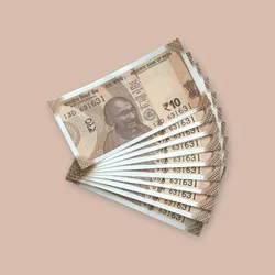Rs 10/- India Bank Note Semi Fancy 10 Note Same Number Set 631631 Unique and Rare