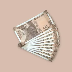 Rs 10/- India Bank Note Semi Fancy 10 Note Same Number Set 632632 Unique and Rare