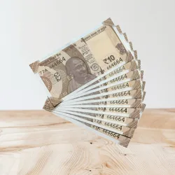 Rs 10/- India Bank Note Semi Fancy 10 Note Same Number Set 664664 Unique and Rare