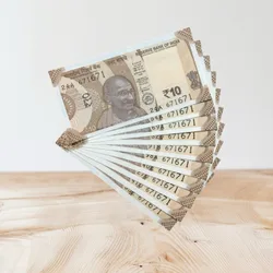 Rs 10/- India Bank Note Semi Fancy 10 Note Same Number Set 671671 Unique and Rare