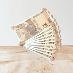 Rs 10/- India Bank Note Semi Fancy 10 Note Same Number Set 674674 Unique and Rare