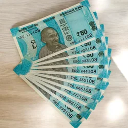 Rs 50 India Bank Notes semi fancy 10 notes 111108 to 999108 UNC Unique and Rare