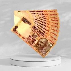 Rs 10 India Banknote Rare Issue Low Serial 000001 To 000010 Signed By Raghuram Rajan Inset R 2013 Year Unique and Rare