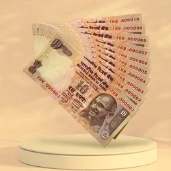 Rs 10 India Banknote Rare Issue Low Serial 000001 To 000010 Signed By Y V Reddy Inset a Year 2008 Unique and Rare