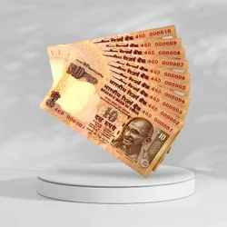 Rs 10 India Banknote Rare Issue Low Serial 000001 To 000010 Signed By Raghuram Rajan Inset Plain 2013 Year Unique and Rare