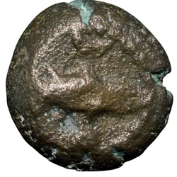 Copper Coin of Gingee Marathas(1700 AD) with Fish Right K.Ganesha Ty.11.39 Rare