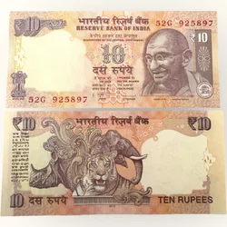 D 102 Rs 10 India Banknote Signature series Signed by D Subharao Inset S 2013 Issue Unc Unique and Rare