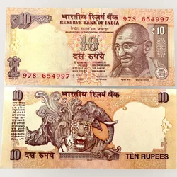 D 95 Rs 10 India Banknote Signature series Signed by D Subharao Inset Plain 2012 Issue UNC Unique and Rare