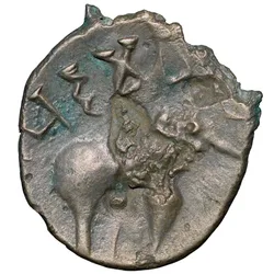 Potin Coin of Pulumavis(1st Cen.BC) of Satavahana Dynasty Elephant Type Banavasi Region