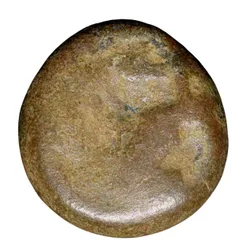 Copper Coin of Pre-Satavahana (2nd Cen. BC) from Buldhana Region with Lion facing left/Tree above Cross