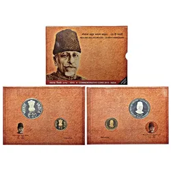 Maulana Abul Kalam Azad -2014 Kolkata Mint 2 Coin (Proof Set)