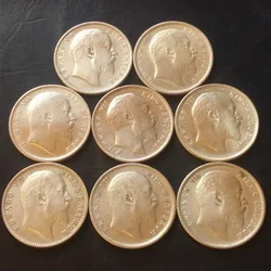 Silver Edvard Complete Years Collection Set British India All Fully Silver Edward years Set 8 Different Year 1903/4/5/6/7/8/9/10 Excellent Condition Each coin weight 11.5 gm Same and similar piece available