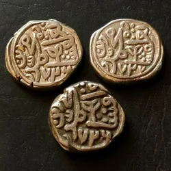 Muhammad Bin Tughluq (AH725-752/1325-1351AD) Billon Six Gani Coin of Muhammad Bin Tughluq of Tughluq Dynast — Excellent Condition as Images. 3 piece given Same and similar piece available