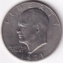 USA 1 Dollar 1971 Eisenhower Dollar Copper Nickel Coin