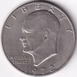 USA 1 Dollar 1972 Eisenhower Dollar Copper Nickel Coin