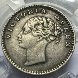 British India 1/4 Rupee 1840 Continuous Legend S Incuse Madras. Mint Silver Coin High Grade Coin