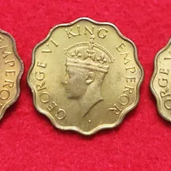One Anna George V 1942 Calcutta Mint Each Coin 840