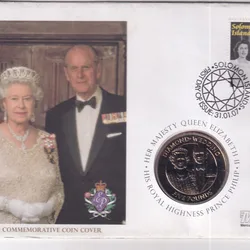 Guernsey 5 Pound 2007 Diamond Wedding Anniversary Commemorative Coin First DAY Cover Mint Pack GEM UNC