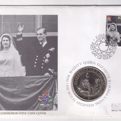 COOK Islands 1 Dollar 2007 - Diamond Wedding Anniversary - Commemorative Coin Cover Mint Pack GEM UNC