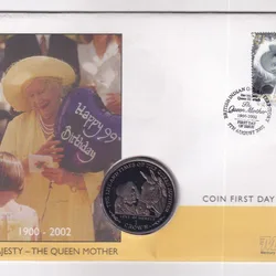 ISLE of MAN 1 Crown 2002 - * LOVE of Horses the Queen Mother * Commemorative Coin First DAY Cover Mint Pack GEM UNC