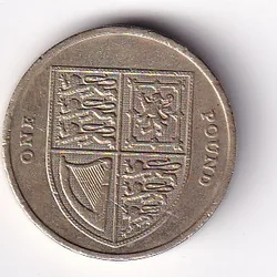 United Kingdom 1 Pound 2012 Elizabeth II Royal Shield Rare Coin #N-380