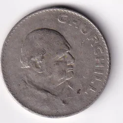 United Kingdom(Churchill) 1 Crown 1965 Ellizabeth II (Weight 28.28 g) Rare Coin # N-420