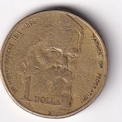 Australia 1 Dollar 1996 Elizabeth II -"Father of Federation"Commemorative Coin # N-423