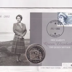 ISLE OF MAN 1 CROWN 2000 - THE LIFE AND TIMES OF THE QUEEN MOTHER COMMEMORATIVE COIN FIRST DAY COVER ROYAL MINT PACK GEM UNC