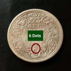 Victoria Queen Year. 1862 Dot variety 1862+6 dots=1868 year. dots Variety as per image Weight 11.5 GM Original Gauarantee Excellent Condition Same and similar piece available