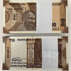 Rs 10 India Banknote Low Serial Issue 000401 to 000500 GEM Unc Unique and Rare Inset L Issue 2025 Rare Sanjay Malhotra