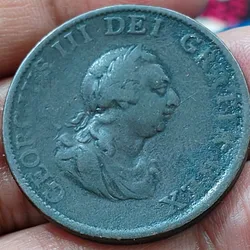 1799 United Kingdom ½ Penny - George III 3rd issue ½ Penny (1⁄480) weight 12.6 g Extermaly Rare #S-83