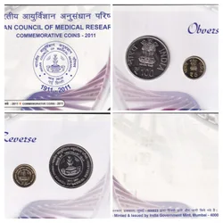 Indian Council of Medical Research 2011 Mumbai Mint (2 Coin) UNC Set