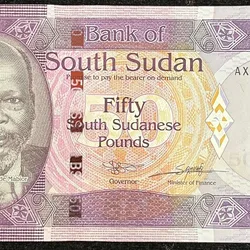 South Sudan 50 South Sudanese Pounds UNC Bank